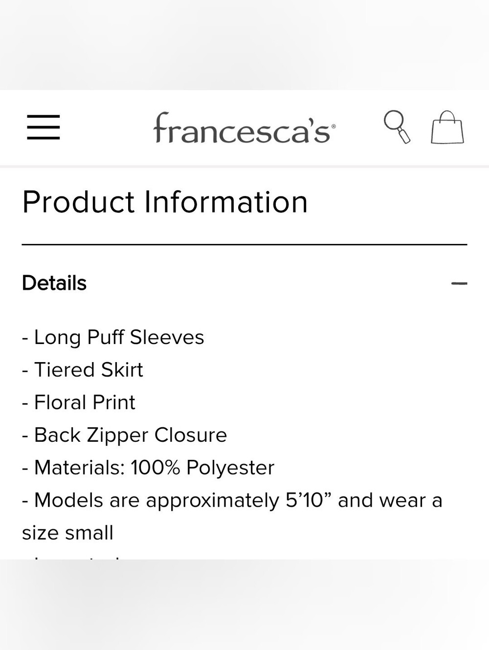 Francesca's Collections Navy B Sheer Floral V-Neck Dress with Light Blue Roses - Picture 6 of 13
